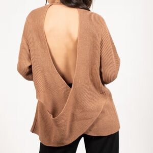 TOBI Safe Inside Sienna Wrap Sweater Sz S